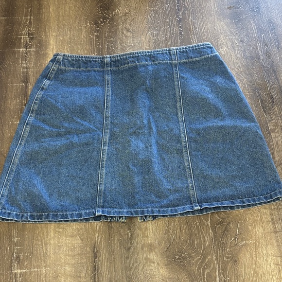 Vintage Cotton Ginny Denim Zip Front Mini Skirt Y2K Street Style - Picture 7 of 10